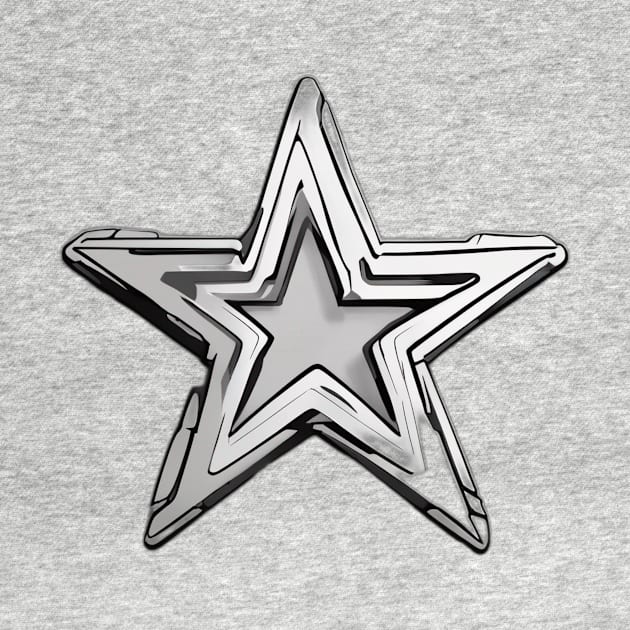 Shiny Silver Star Graphic No. 990 by cornelliusy